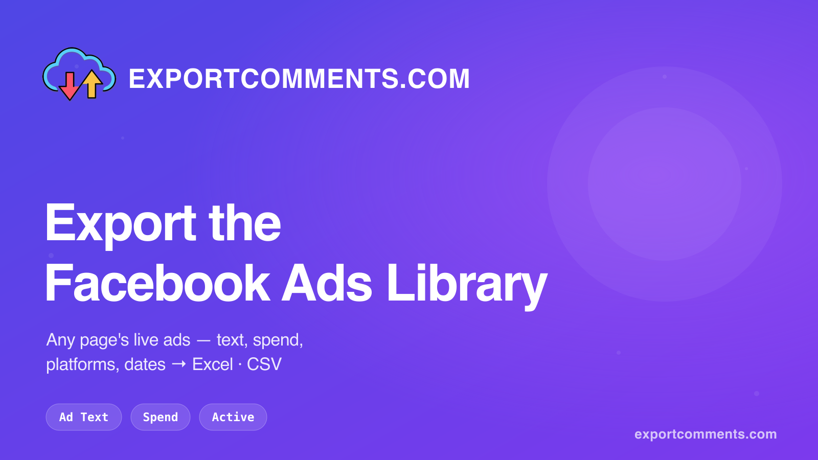 How to export the Facebook Ads Library